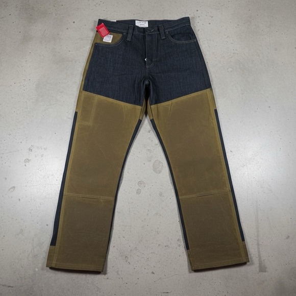 Filson x Wrangler Adventure Waxed Tin Cloth Two Tone Denim Pants Men's 32x32 NWT
